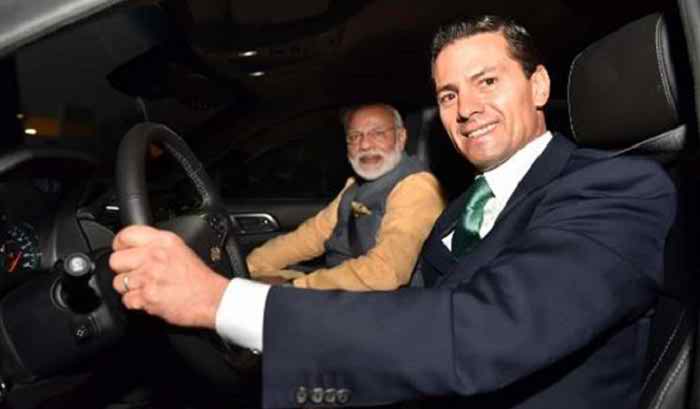 Mexican President drives Modi to restaurant for vegetarian dinner