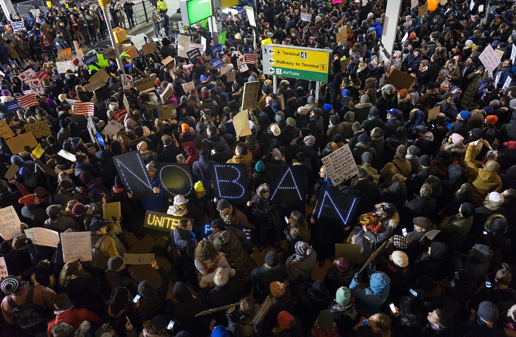 Scene of anguish at the NYC airport after Trump travel ban