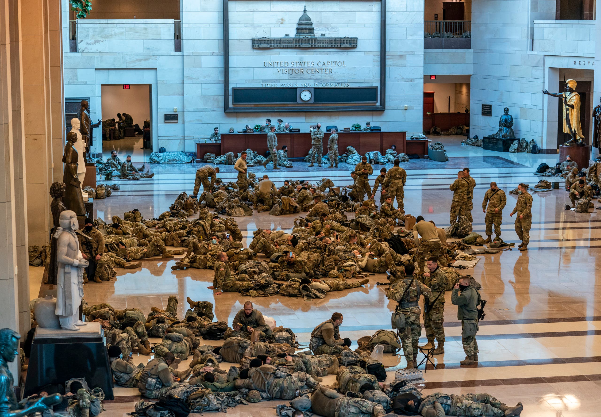 US National Guard on 24-hour watch in Capitol after Trump supporters’ riot