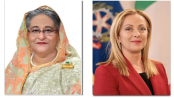 Italian PM Giorgia Meloni greets Sheikh Hasina
